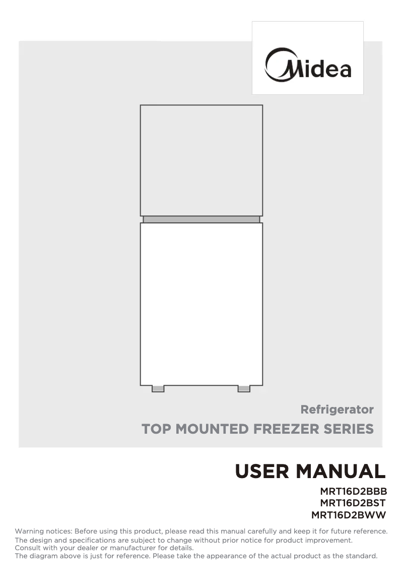 First page image of the manual for MRT16D2BST