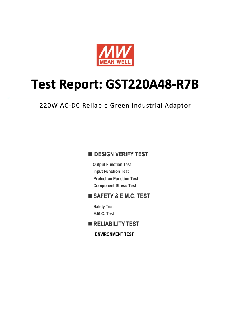 First page image of the manual for GST220A48-R7B