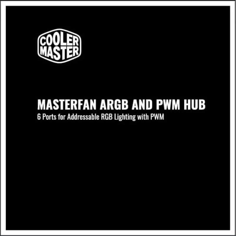First page image of the manual for MasterFan ARGB and PWM HUB
