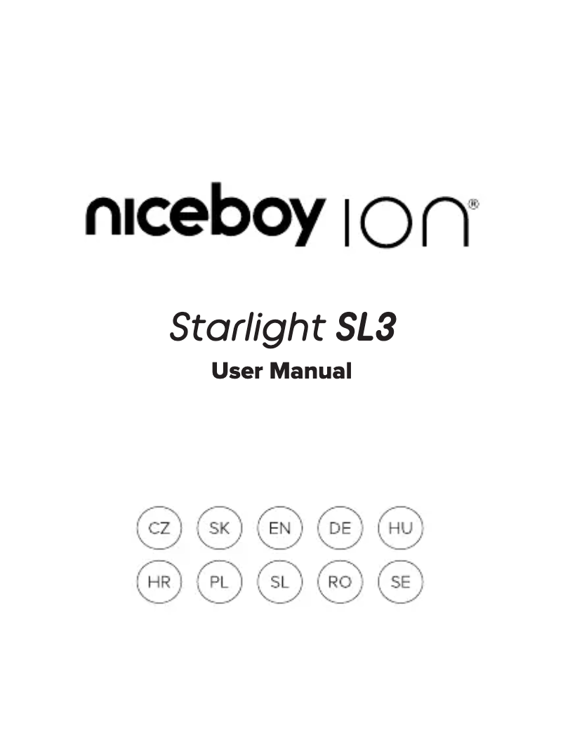 Page 1 of the manual User Manual Niceboy ION Starlight SL3