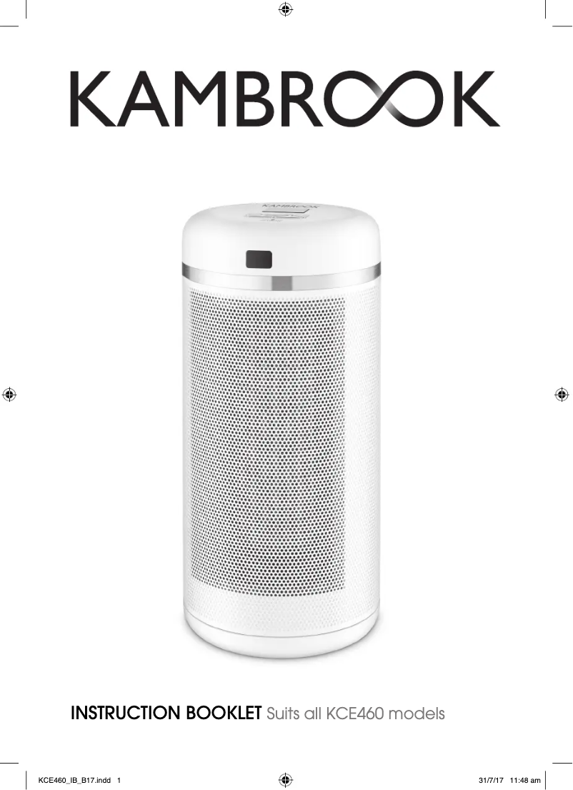 First page image of the manual for KCE460