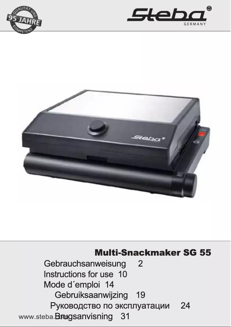 Page 1 of the manual User Manual Steba SG 55