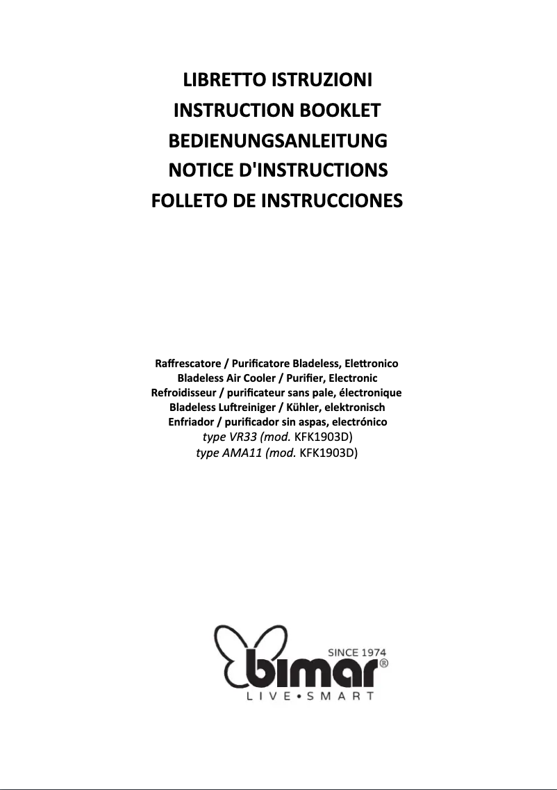 Page 1 of the manual User Manual Bimar VR33