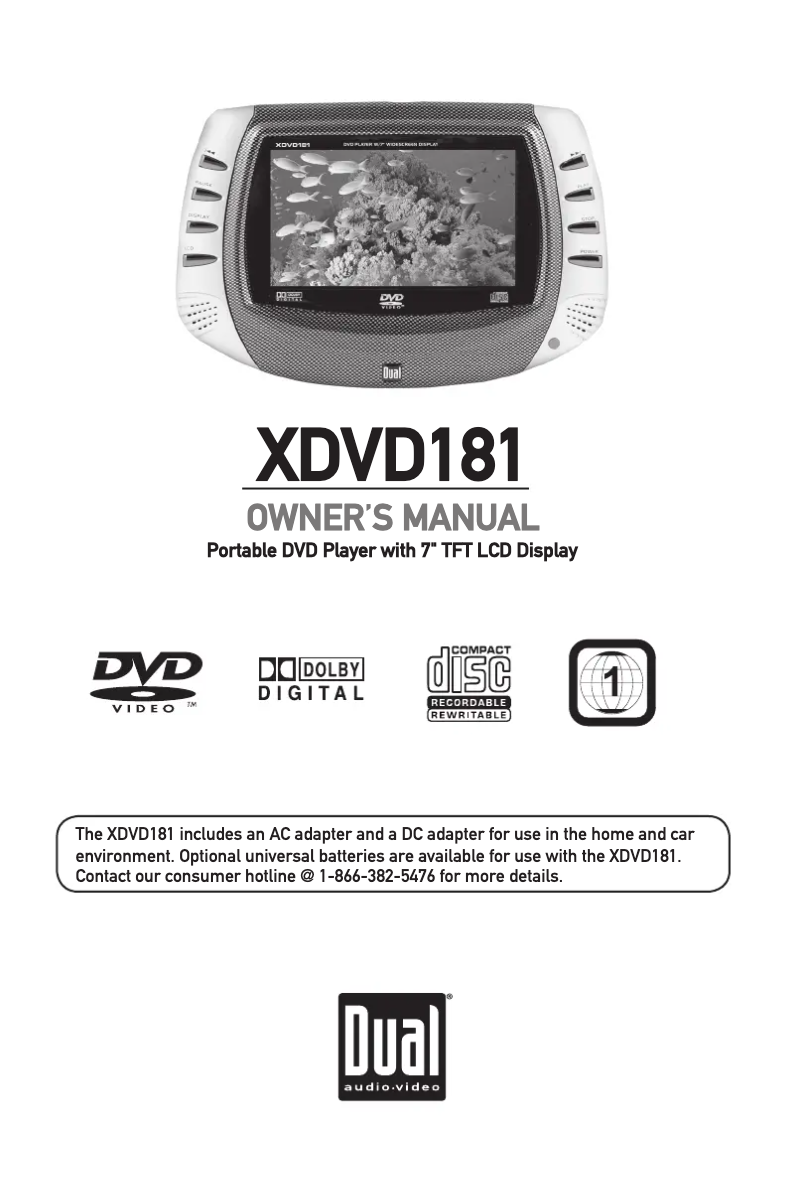 Page 1 of the manual User Manual Dual XDVD181