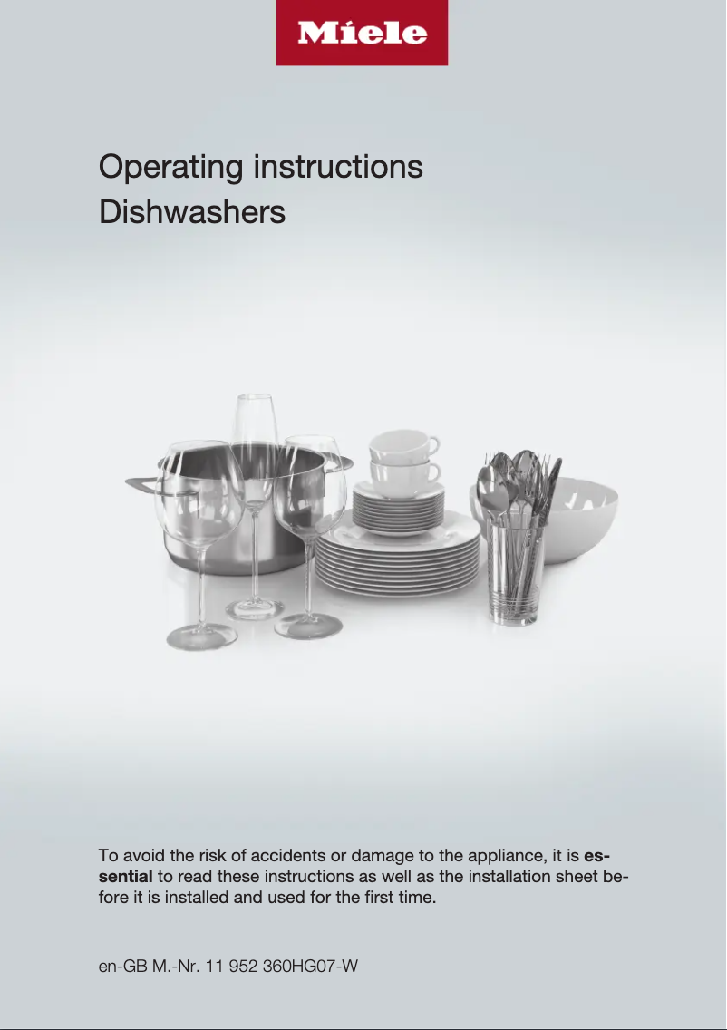 Page 1 of the manual User Manual Miele G 7975 SCVi XXL AutoDos