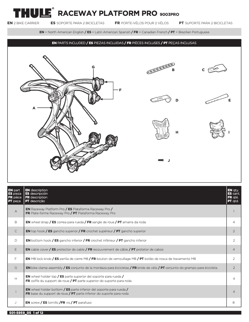 First page image of the manual for Raceway Platform Pro 9003Pro