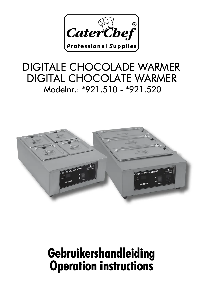 Page 1 of the manual User Manual CaterChef 921520