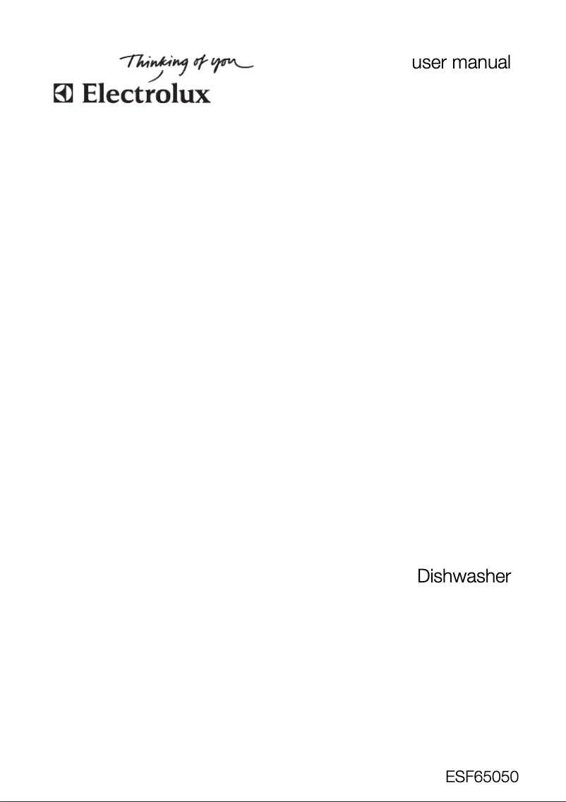 First page image of the manual for ESF65050X