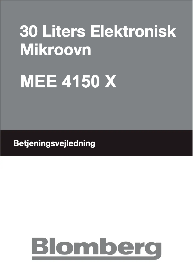 First page image of the manual for MEE 4150