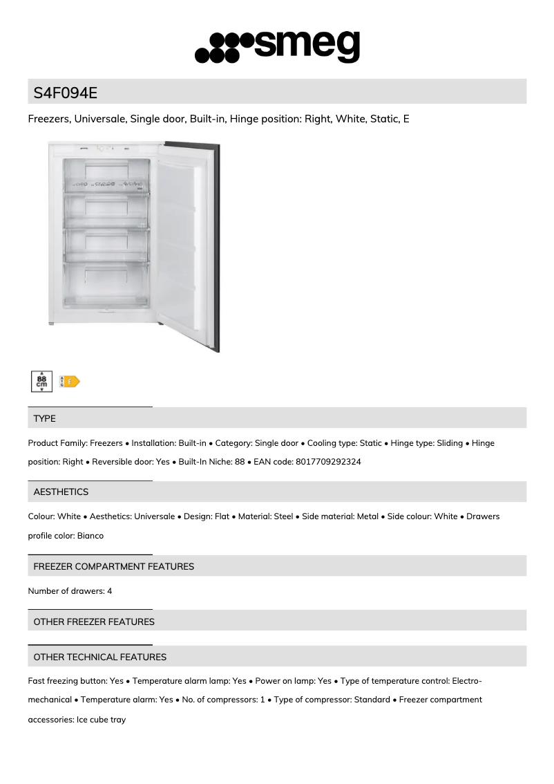 First page image of the manual for S4F094E