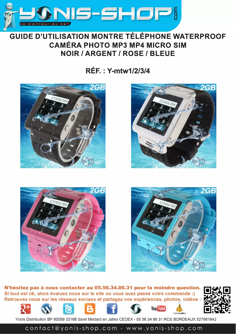 First page image of the manual for Y-MTW4