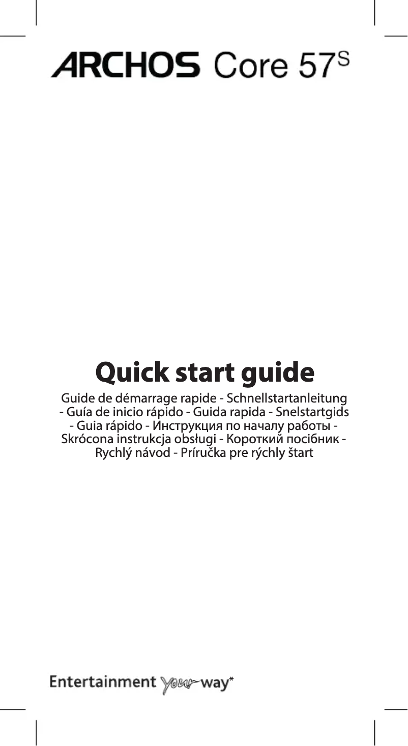 First page image of the manual for Core 57S Ultra