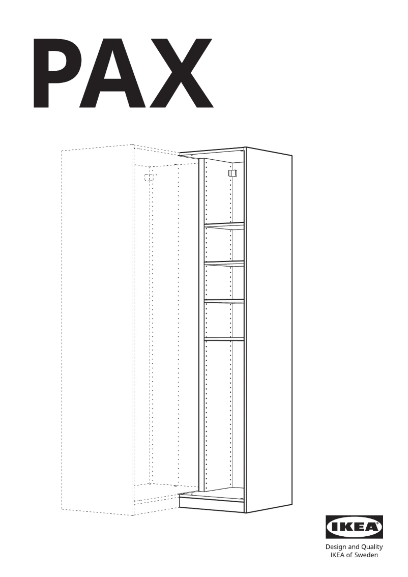 Page 1 of the manual User Manual Ikea PAX 005.773.70