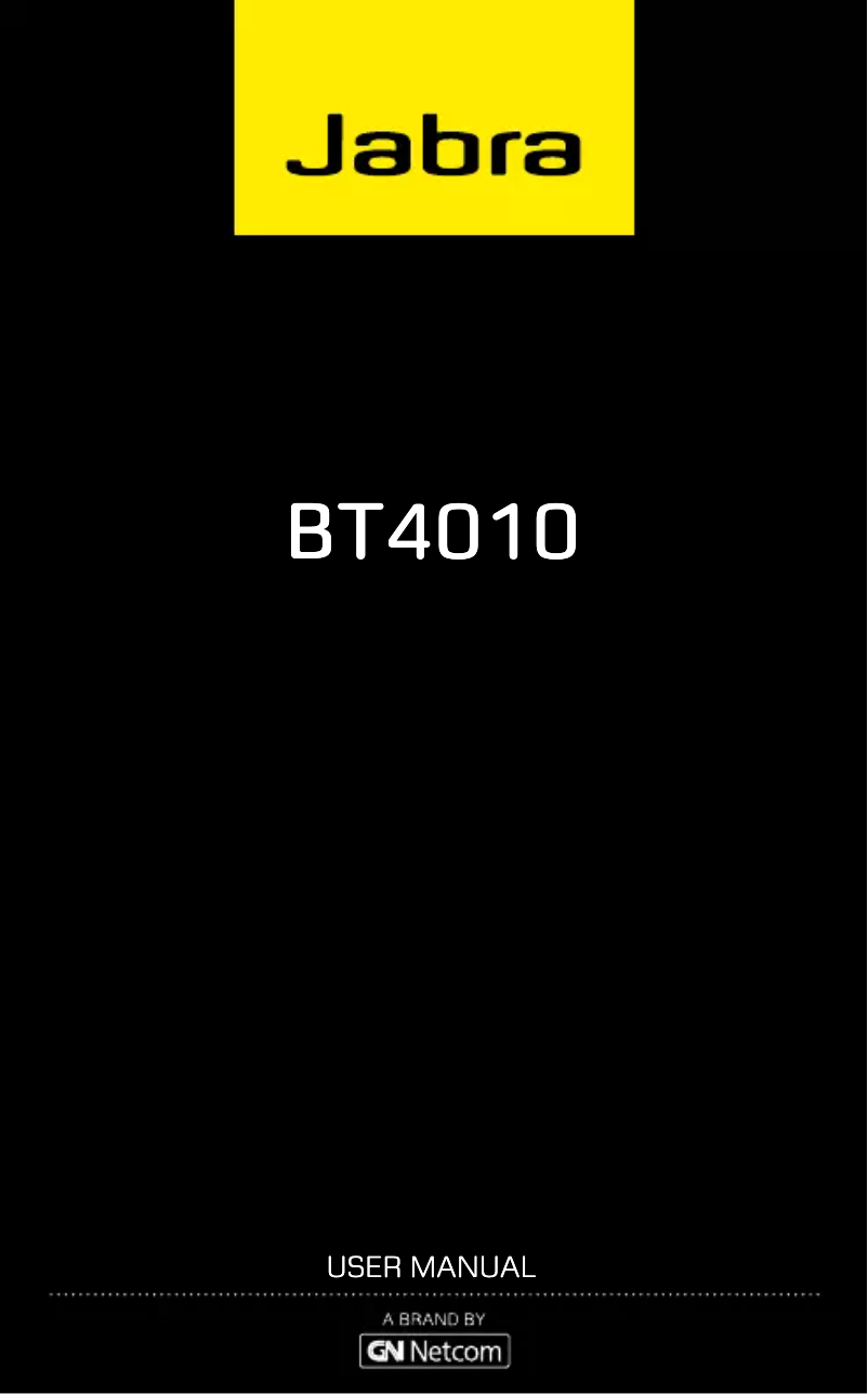 First page image of the manual for BT4010