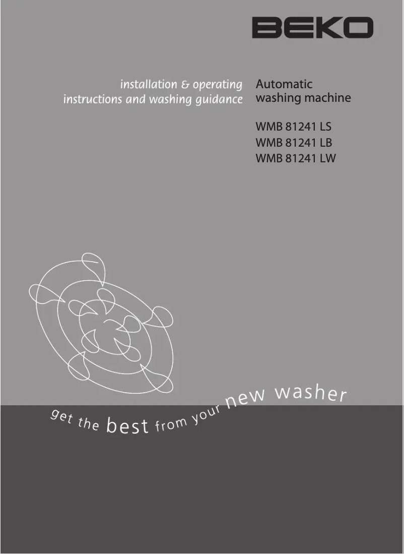 First page image of the manual for WMB 81241 LW