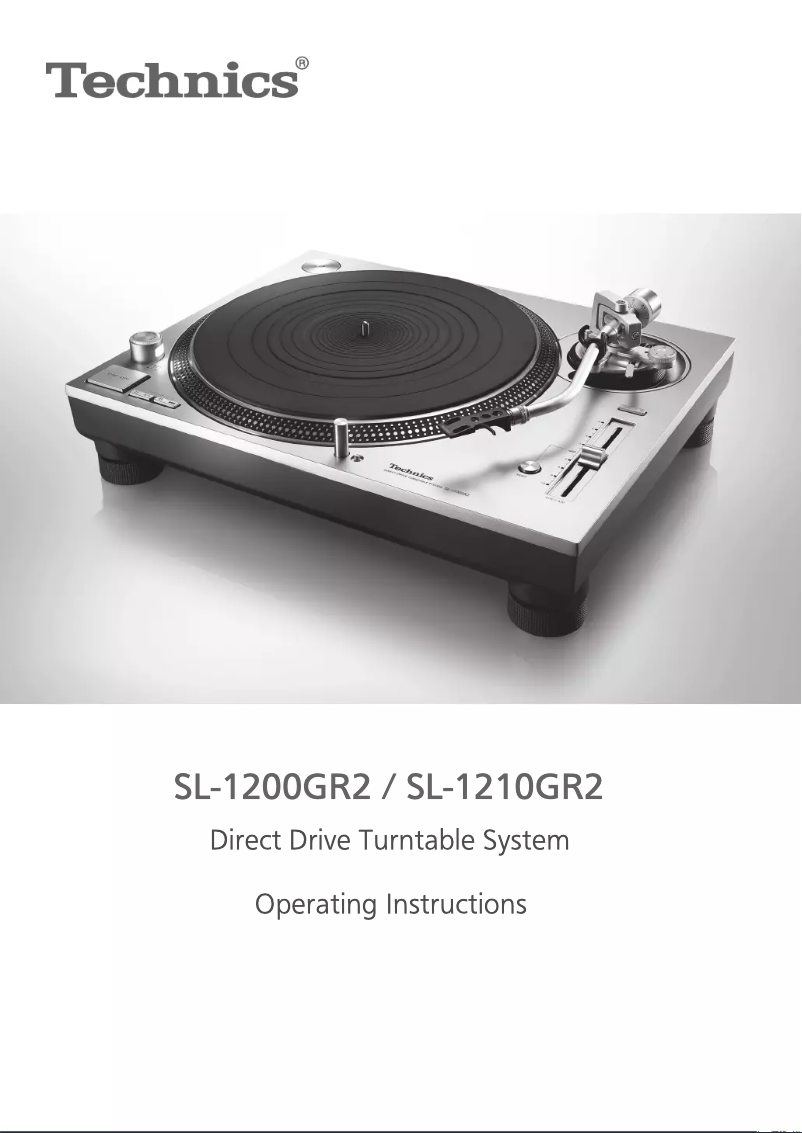 First page image of the manual for SL-1210GR2