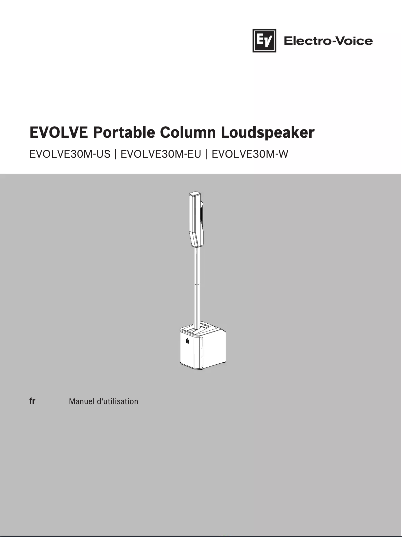 Page 1 of the manual User Manual Electro-Voice EVOLVE30M-EU