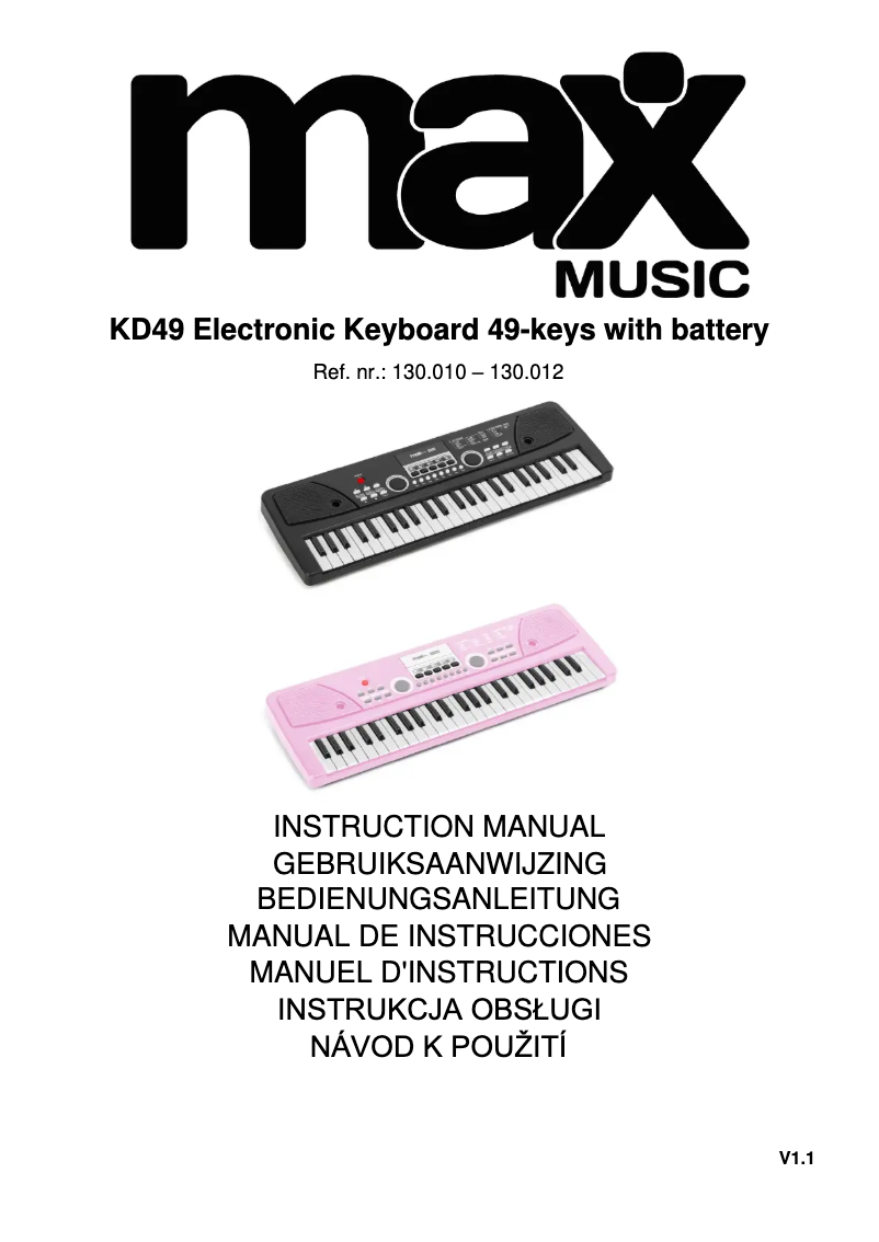 Page 1 of the manual User Manual MAX KD49
