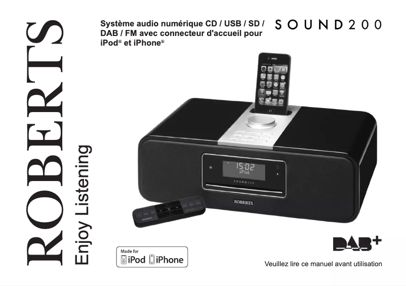 Page 1 of the manual User Manual Roberts Sound 200