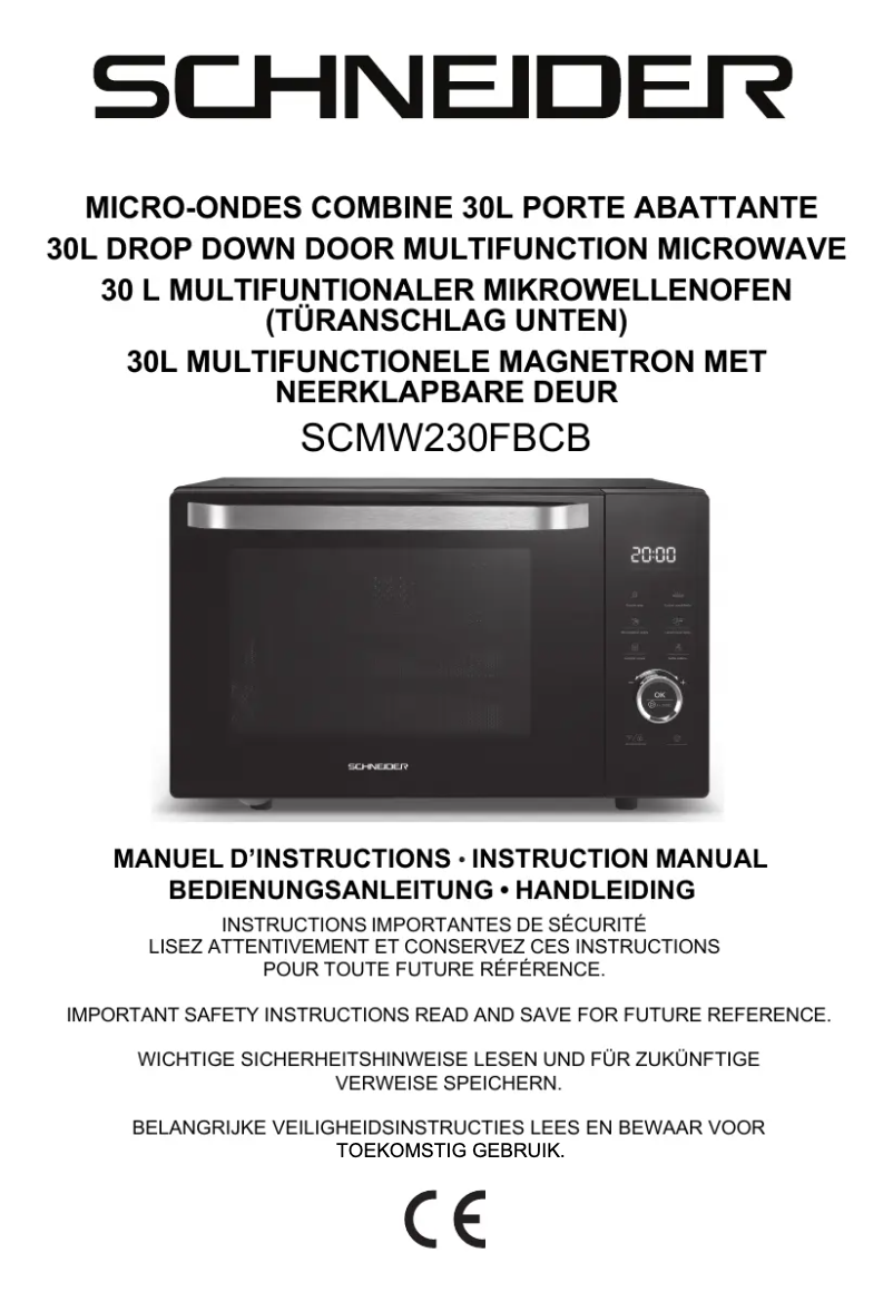 First page image of the manual for SCMW230FBCB
