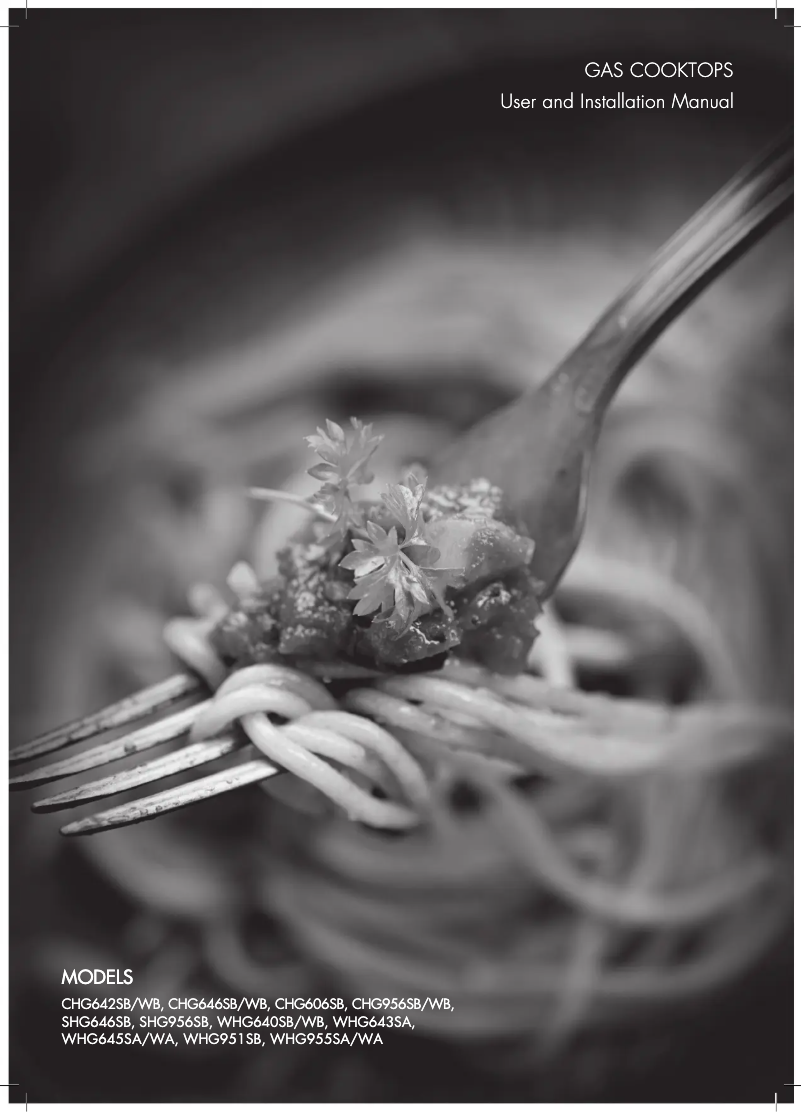 First page image of the manual for CHG646WB