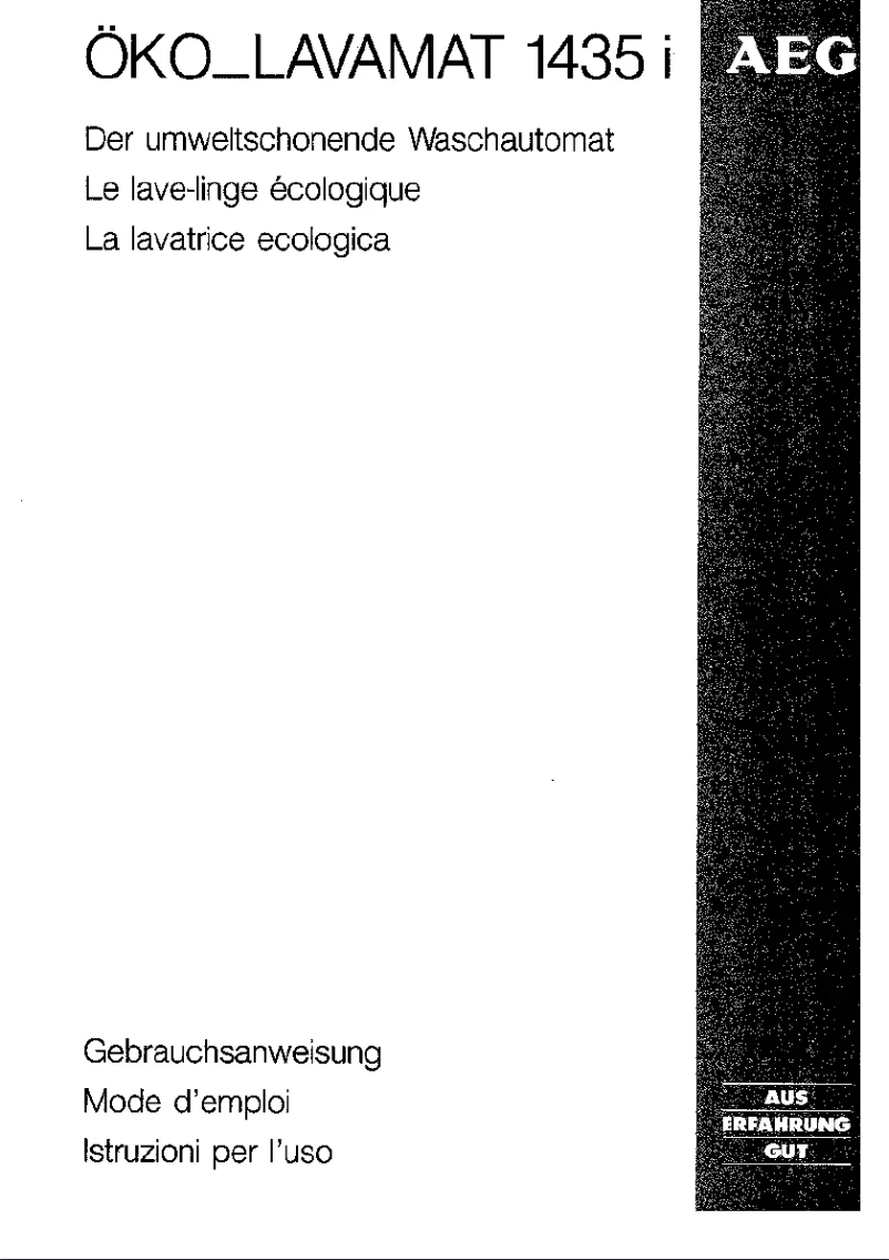 First page image of the manual for Lavamat 1435 i