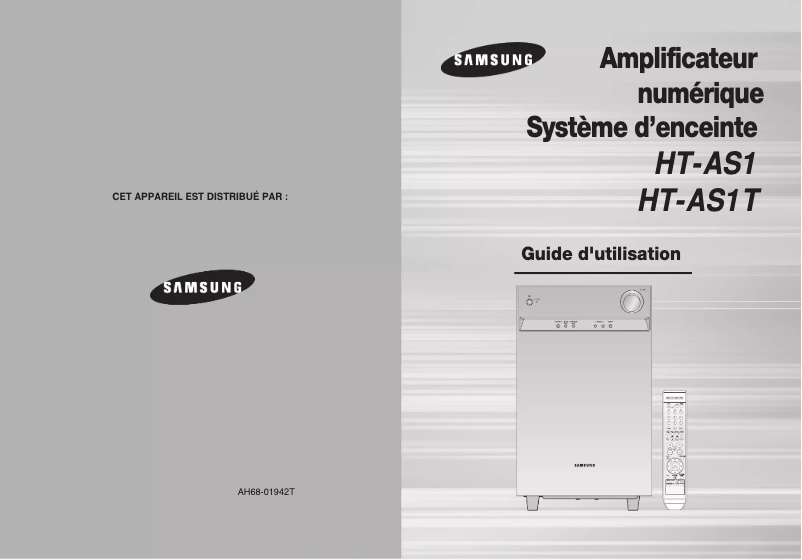 Page 1 of the manual User Manual Samsung HT-AS1