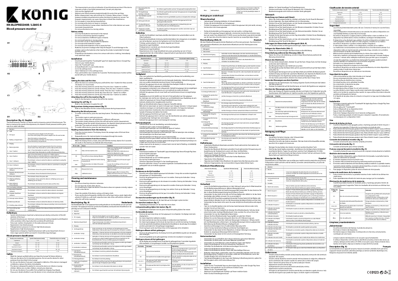 Page 1 of the manual User Manual Konig KN-BLDPRESS40B