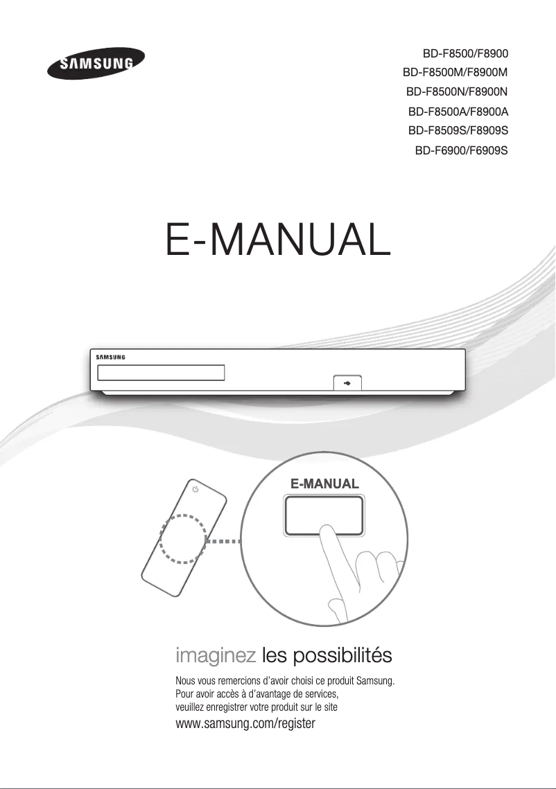 Page 1 of the manual User Manual Samsung BD-F8900