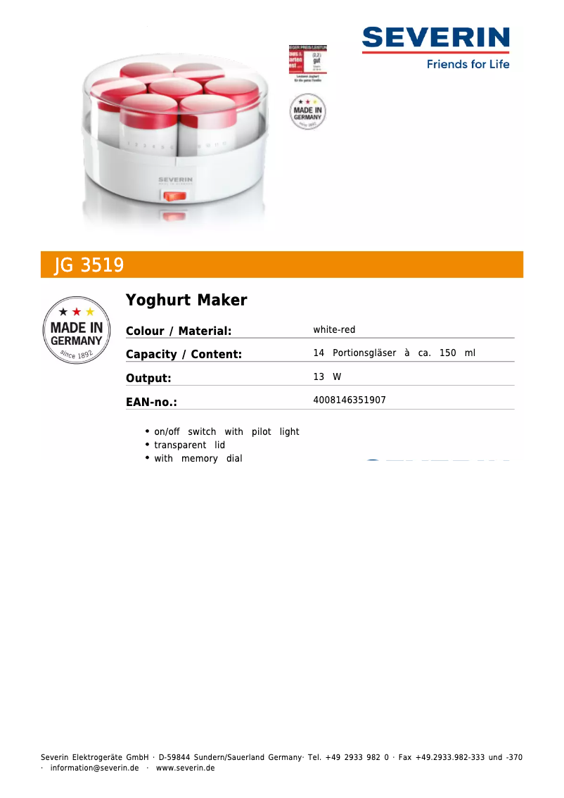 First page image of the manual for JG 3519