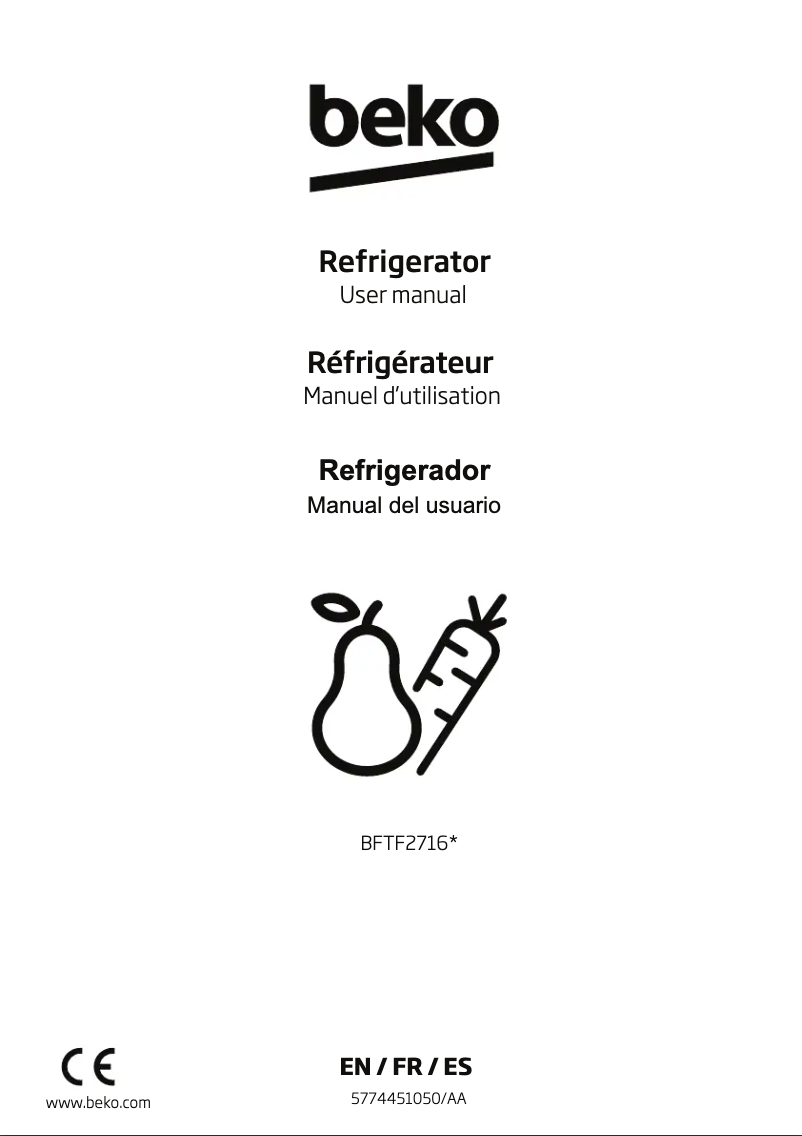 First page image of the manual for BFTF2716SSIM