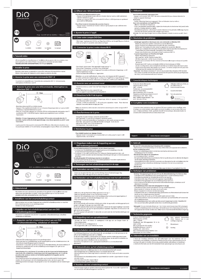 Page 1 of the manual User Manual DiO 54916