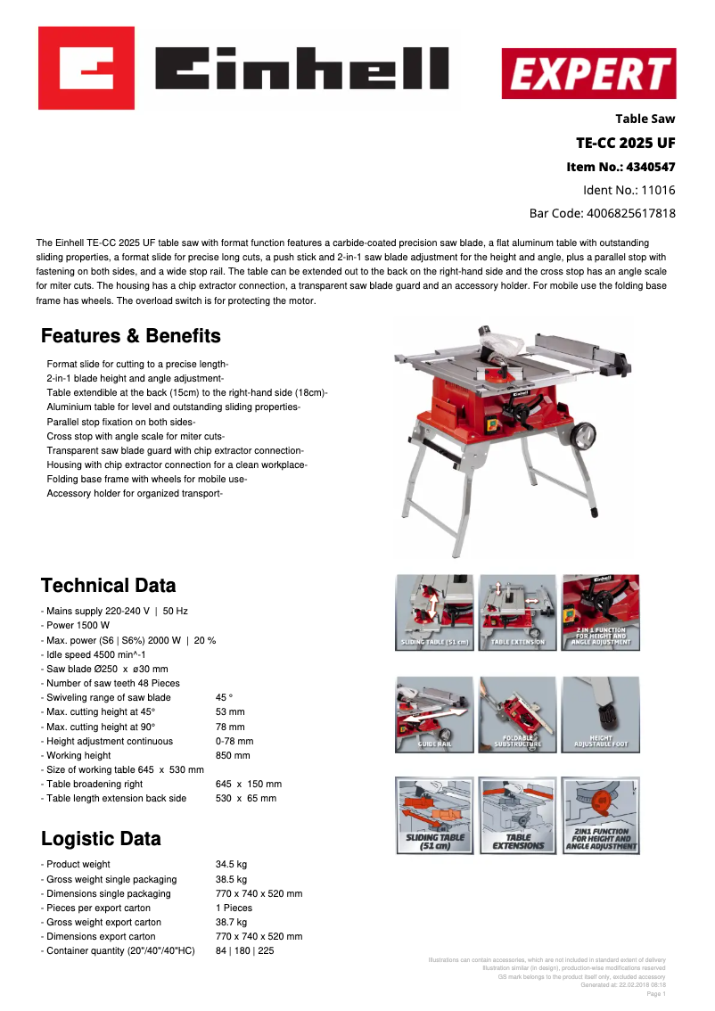 First page image of the manual for TE-CC 2025 UF