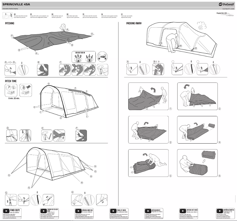 Page 1 of the manual Instruction Manual Outwell Springville 4SA