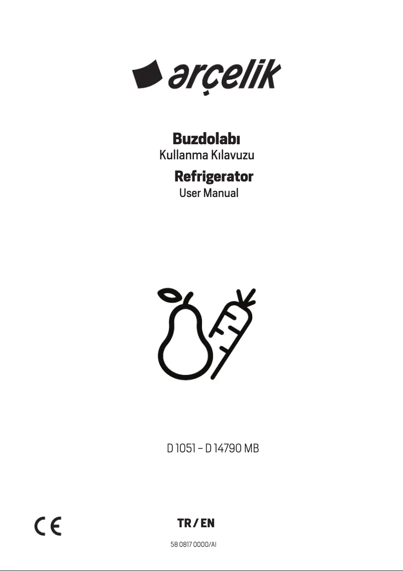 Page 1 of the manual User Manual Arçelik D 14790 MB