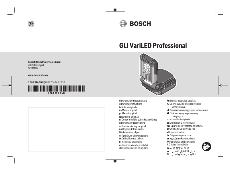 First page image of the manual for GLI 14,4 V Professional