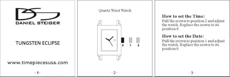 First page image of the manual for Tungsten Eclipse