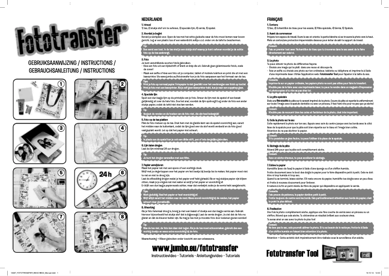 First page image of the manual for Fototransfer - Beach Bag