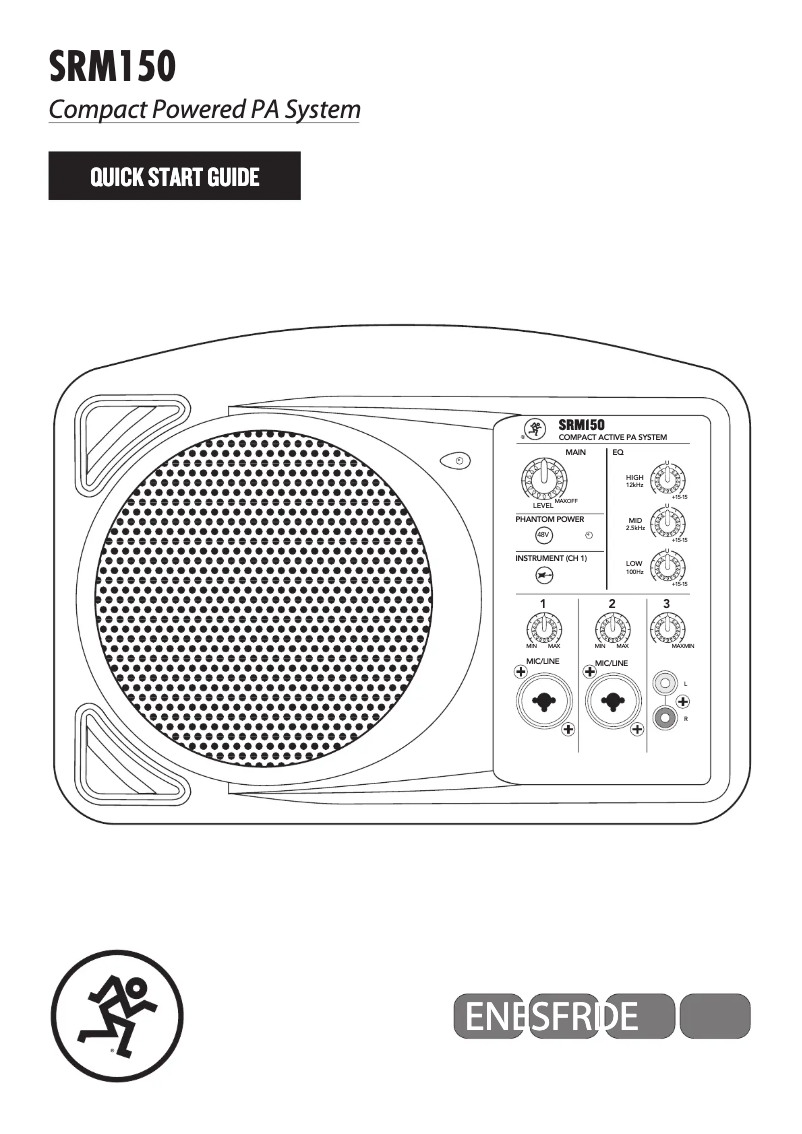 Page 1 of the manual Quick Start Guide Mackie SRM150