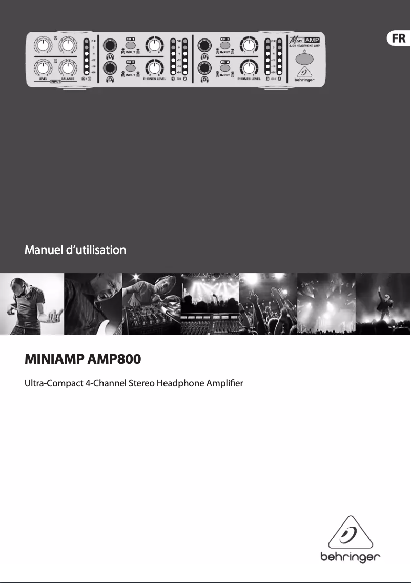 First page image of the manual for MINIAMP AMP800
