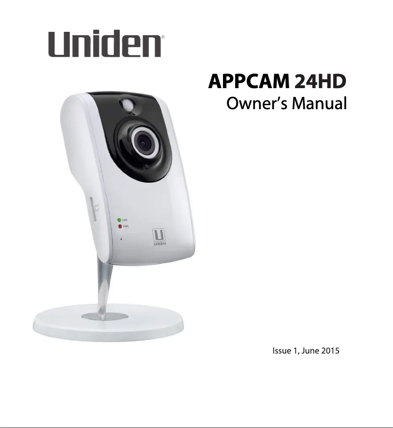 Page 1 of the manual User Manual Uniden APPCAM 24HD