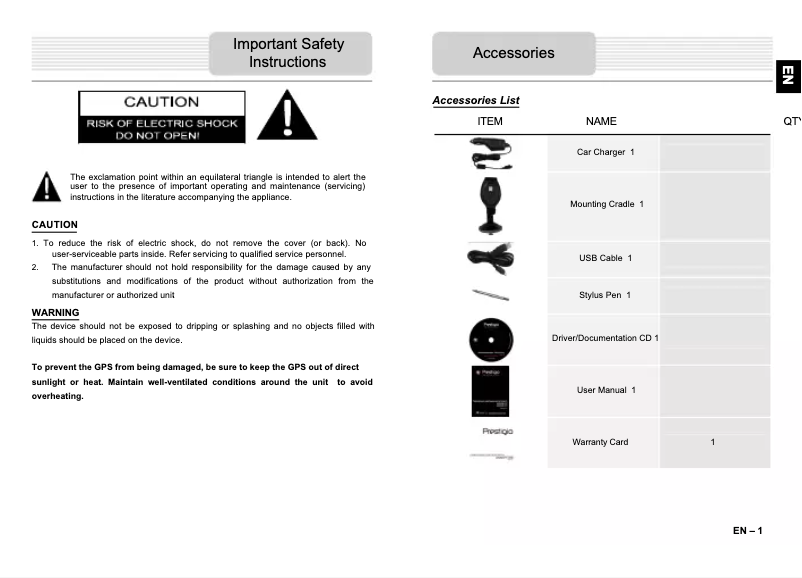 First page image of the manual for GeoVision 4050