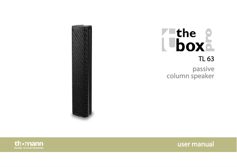 First page image of the manual for TL 63