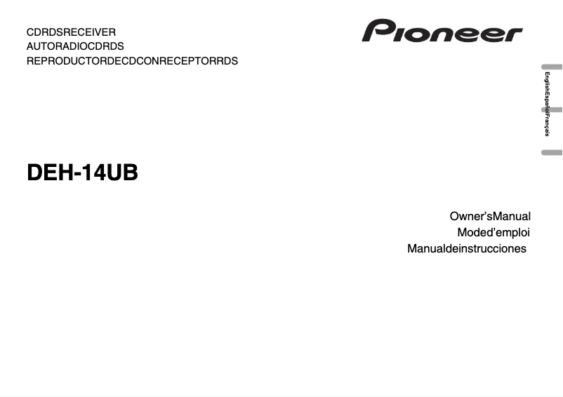 First page image of the manual for DEH-14UB