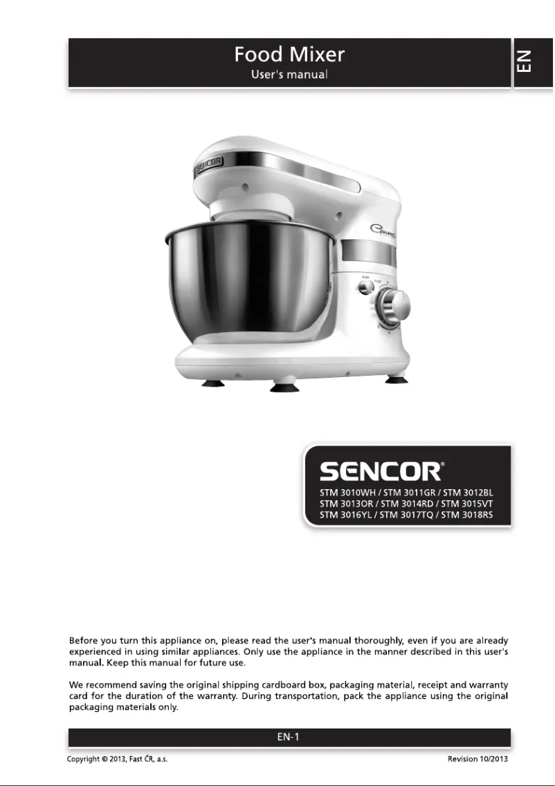 Page 1 de la notice Manuel utilisateur Sencor STM 3014RD