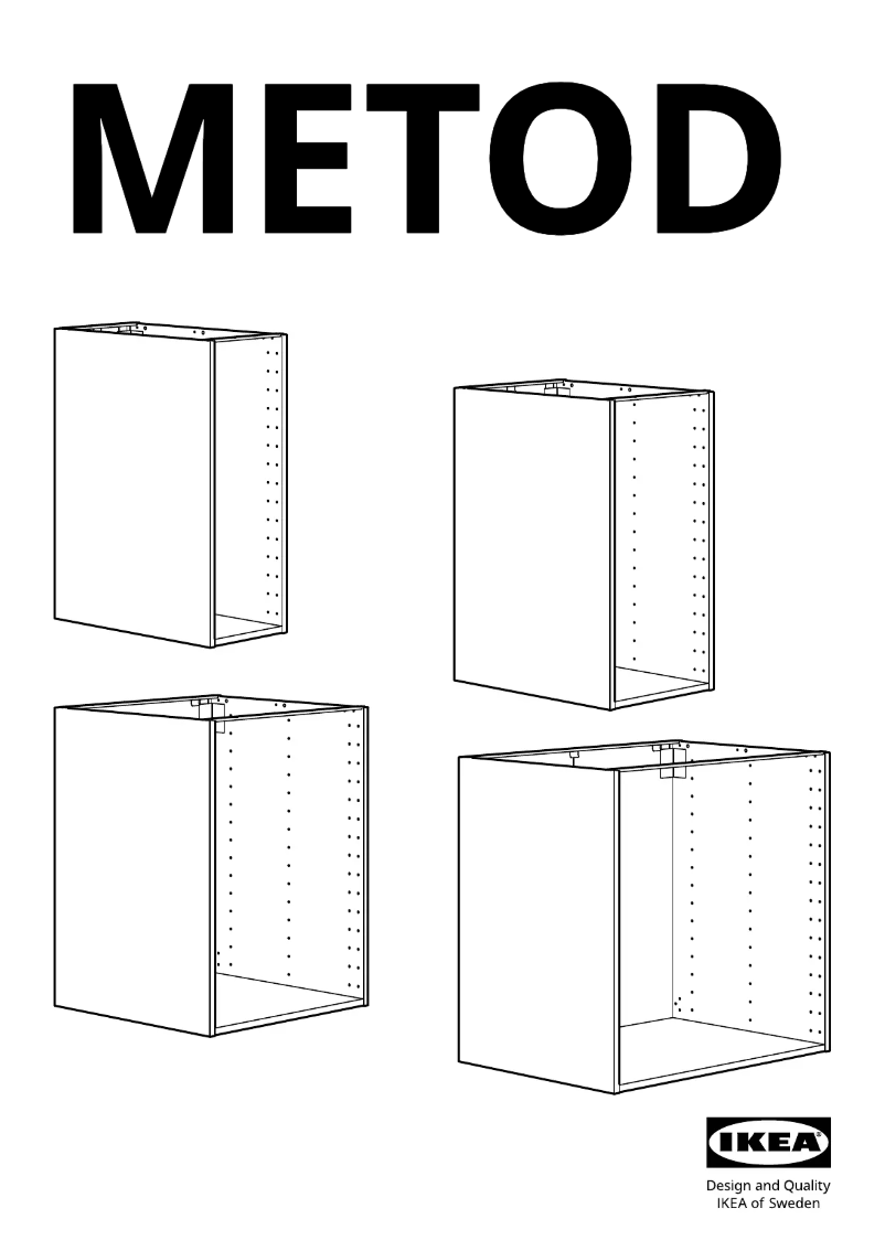Page 1 of the manual User Manual Ikea METOD 102.708.93