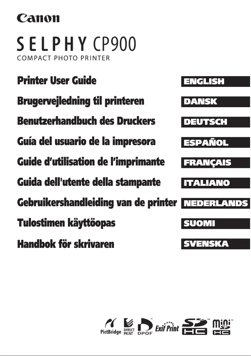 First page image of the manual for Selphy CP900