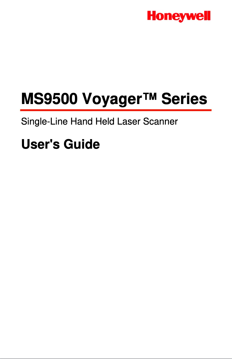 First page image of the manual for Voyager MS9520-47-3