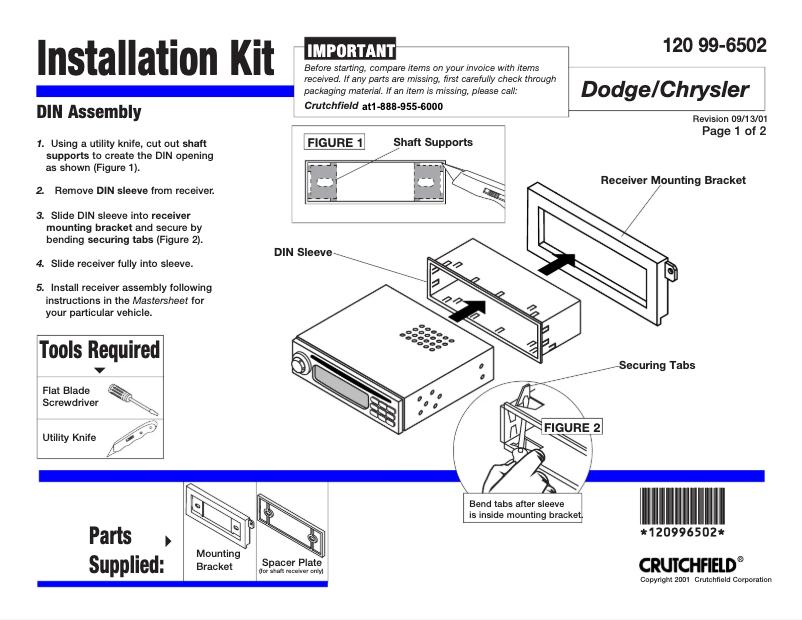 Image de la première page du manuel de l'appareil 99-6502