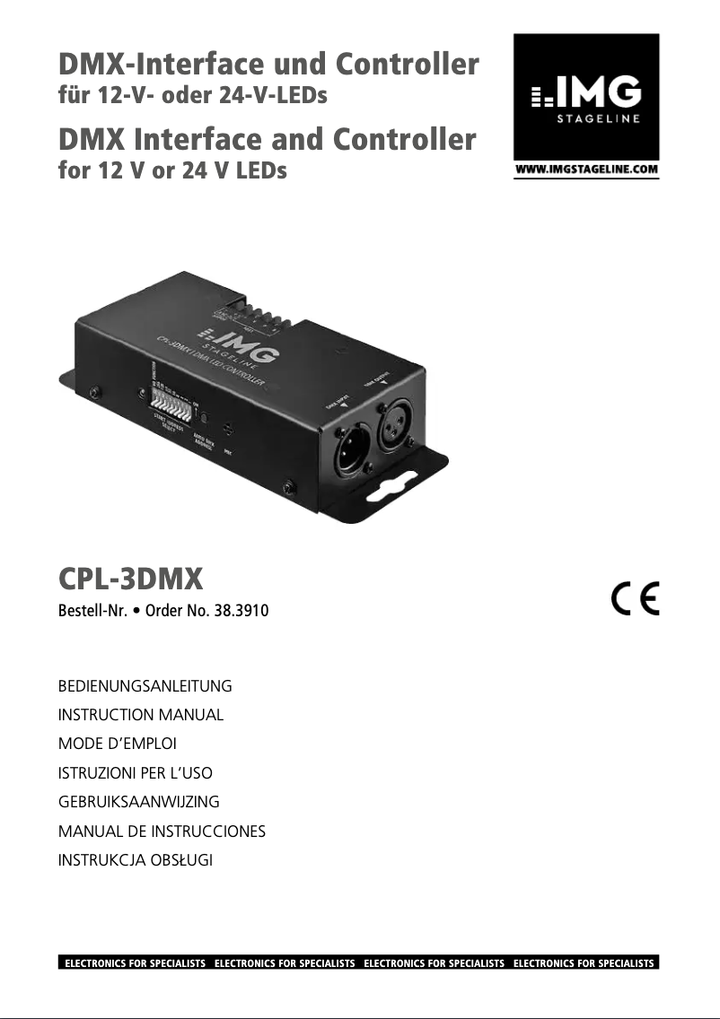 First page image of the manual for CPL-3DMX
